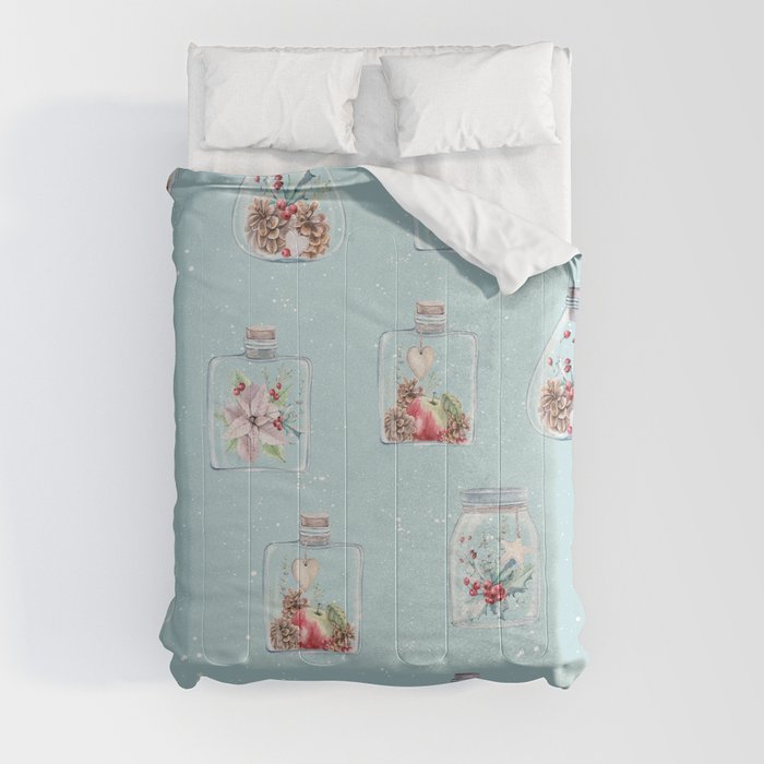 Christmas Pattern Mint Comforter