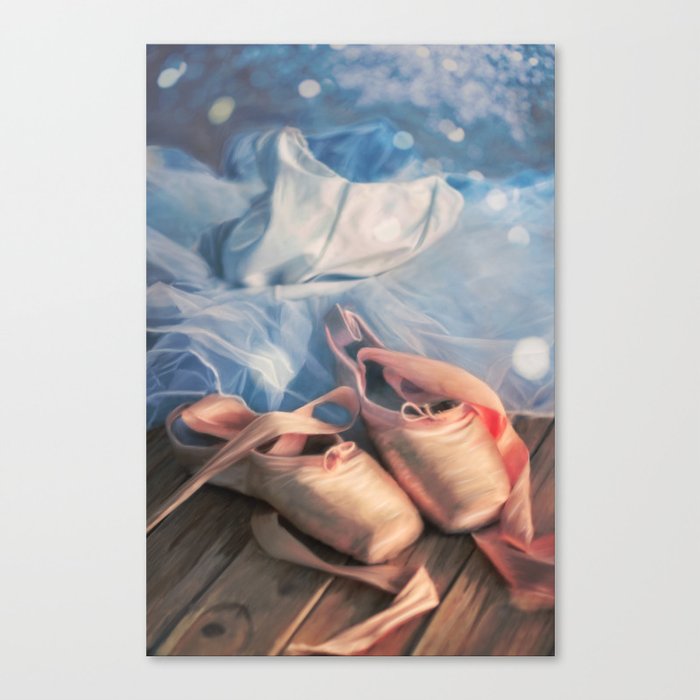 Painting Ballet Shoes And Jersey Canvas Print By Simonegatterwe