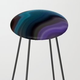 Black & Purple Watercolor Gradient Design Counter Stool