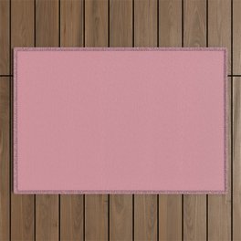 JAPANESE PLUM COLOR. Pink Pastel solid color Outdoor Rug