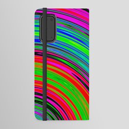 Colorful Vibrant Curved Stripes Android Wallet Case