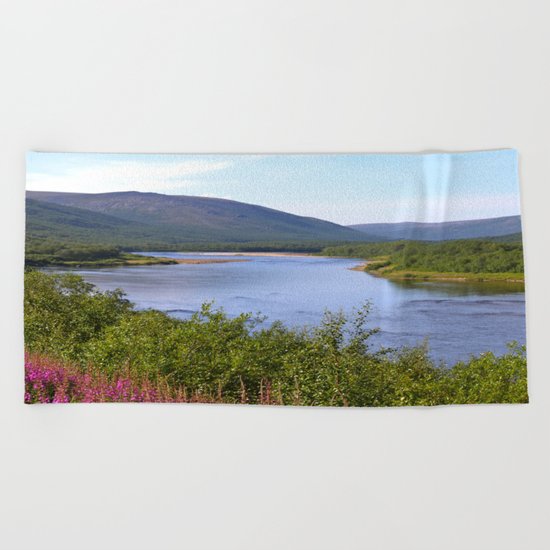 River Landscape Beach Towel