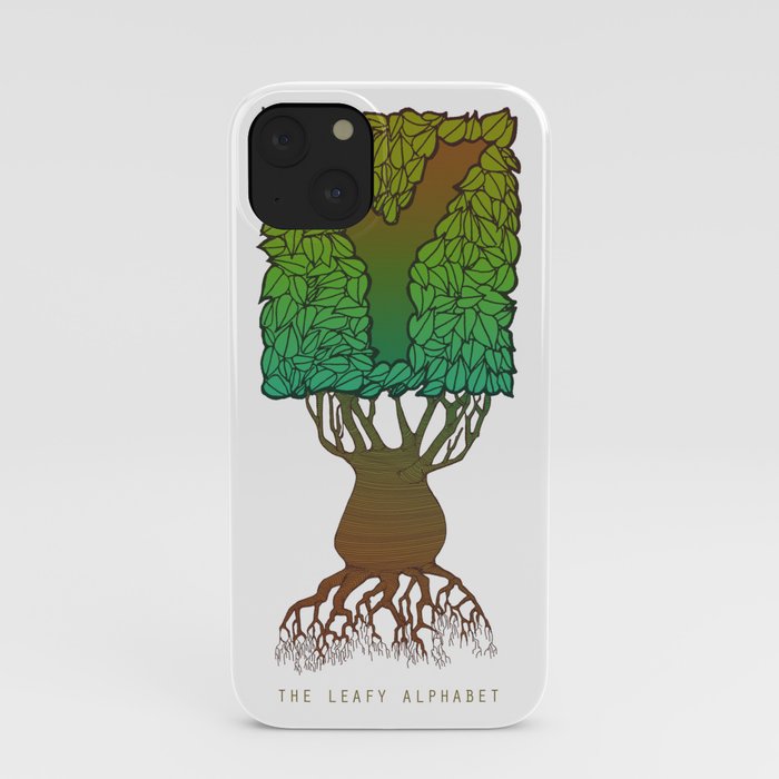 Leafy Y: The Leafy Alphabet iPhone Case