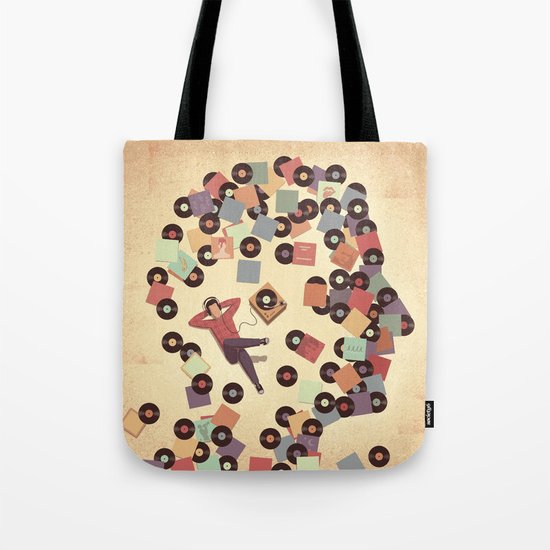 Back to Vinyl Tote Bag