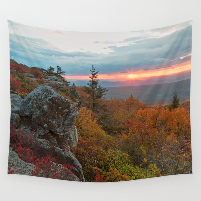 Autumn Dolly Sods Sunrise Wall Tapestry