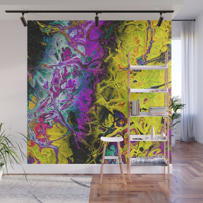 Surrealist Liquid Tie Dye Wall Mural