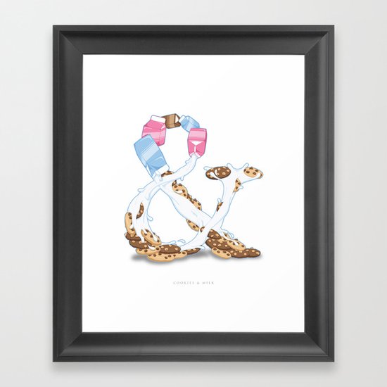 Cookies & Milk Framed Art Print