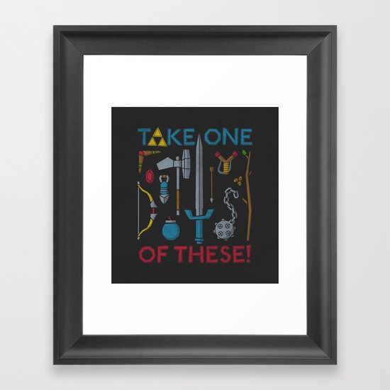 It's Dangerous To Go Alone Framed Art Print