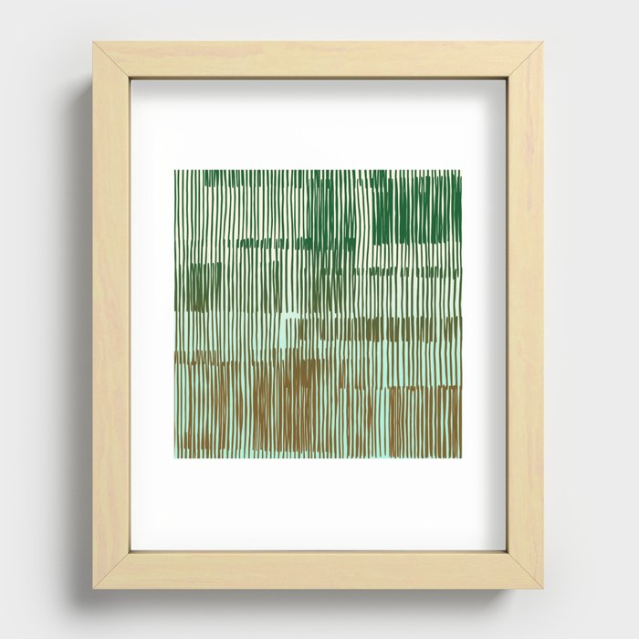 Lines | Green Nature Recessed Framed Print