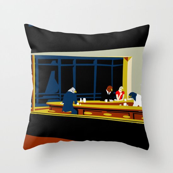 nighthawks Throw Pillow