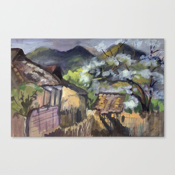 country houses Canvas Print