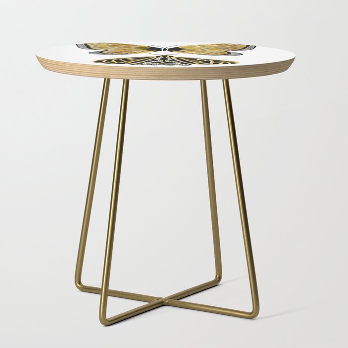 Golden Butterfly & Moth Side Table