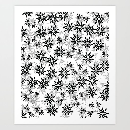 BLACK AND WHITE Art Print