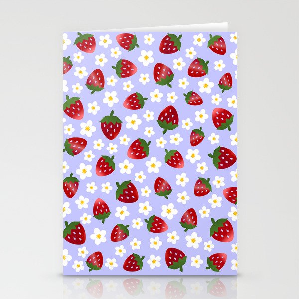 Periwinkle Collection - strawberries Stationery Cards