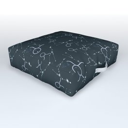 Taurus Abstract Dark Prink Outdoor Floor Cushion