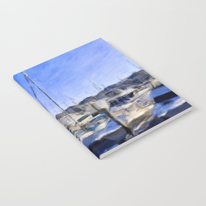 Boats on the Blue Water Bay Notebook