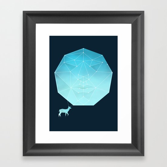 Deer god Framed Art Print