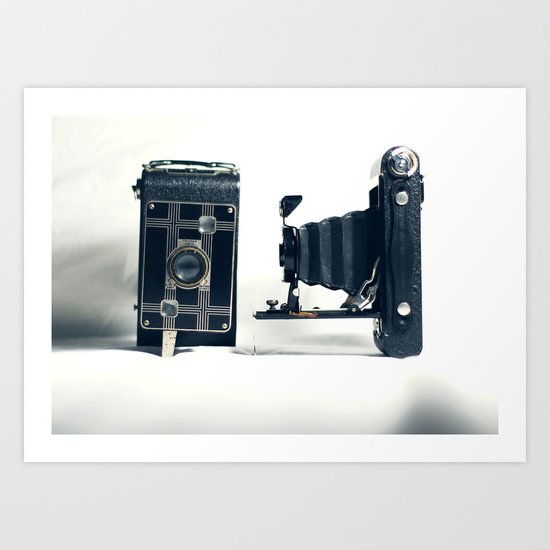 Antique Cameras Art Print