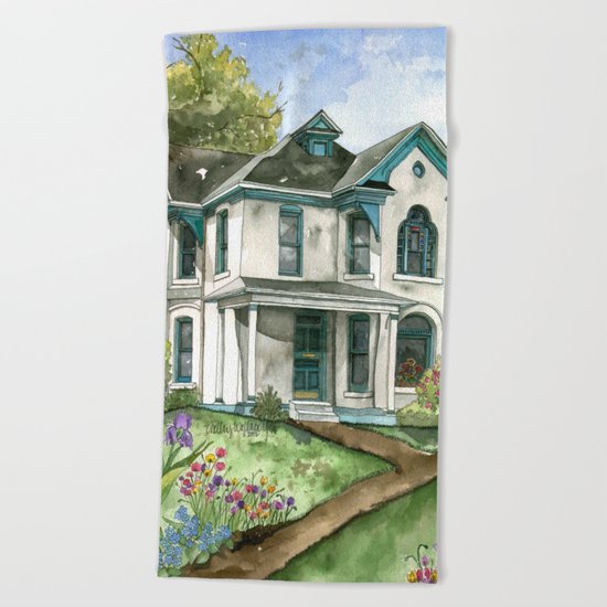 Garden House Beach Towel