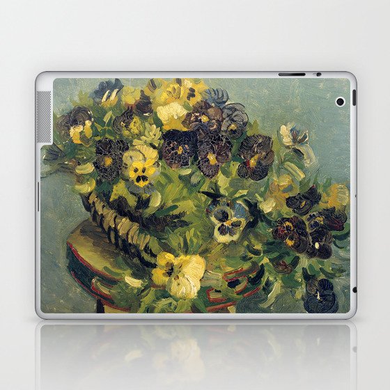 Basket of Pansies on a Table, Vincent van Gogh Laptop & iPad Skin