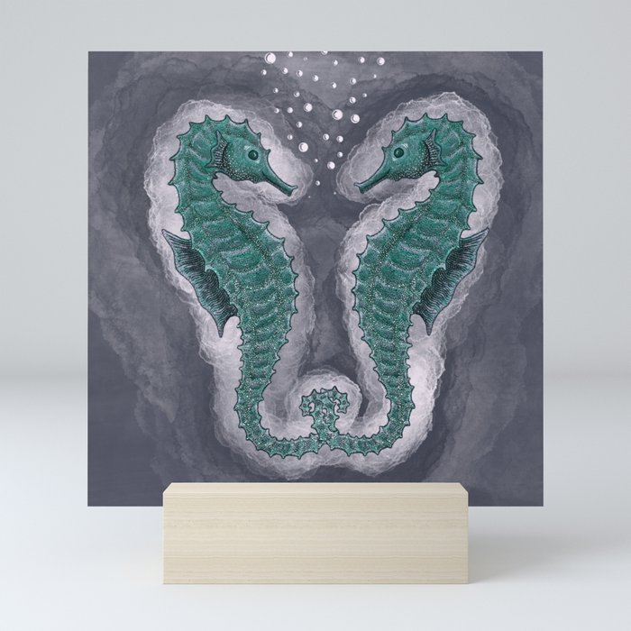 Seahorse gaze Mini Art Print