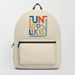 UNLADYLIKE Backpack | Multicoloured, Feminism, Women, Type, Female, Adventure, Palecolours, Pop Art, Digital, Curated 