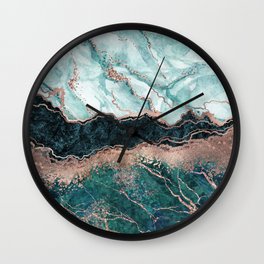 Luxury jade green teal rose gold glitter marble Wall Clock | Pinkwater, Abstractmarble, Painting, Jadegreen, Watercolorpainting, Elegantmarble, Glittermarble, Rosegoldmarble, Jadegreenmarble, Abstractwatercolor 