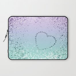 Sparkling MERMAID Girls Glitter Heart #1 (Faux Glitter) #decor #art #society6 Laptop Sleeve