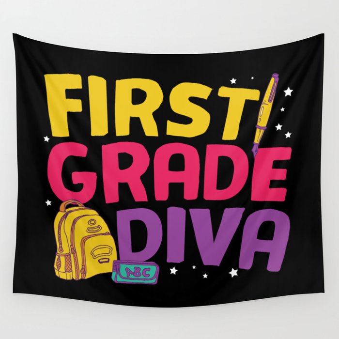 First Grade Diva Wall Tapestry