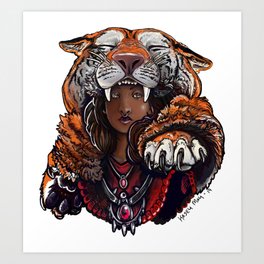 Tiger Lady Art Print
