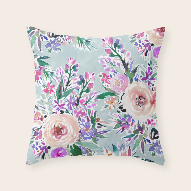 ice blue throw pillows