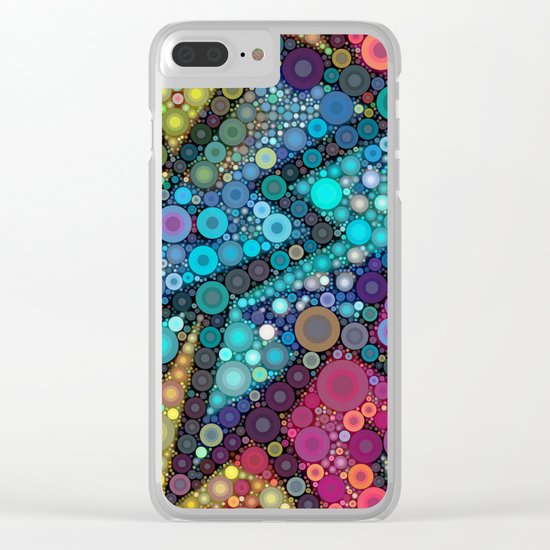 Disco Bubbles Clear iPhone Case
