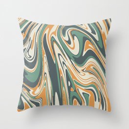 Abstract Liquid Pattern Throw Pillow