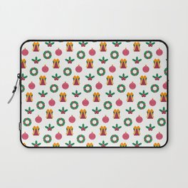 Christmas Pattern Tiny Wreath Gifts Wreath Laptop Sleeve