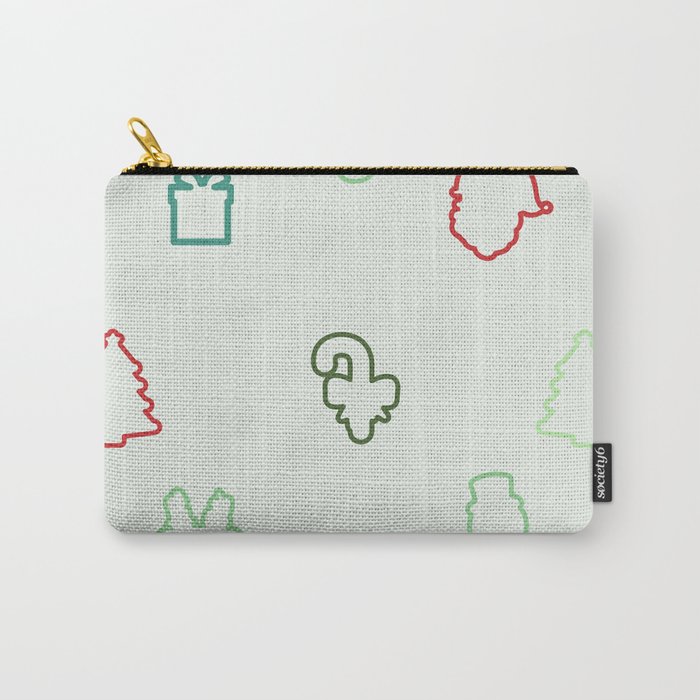 Christmas Element Icons Pattern Carry-All Pouch