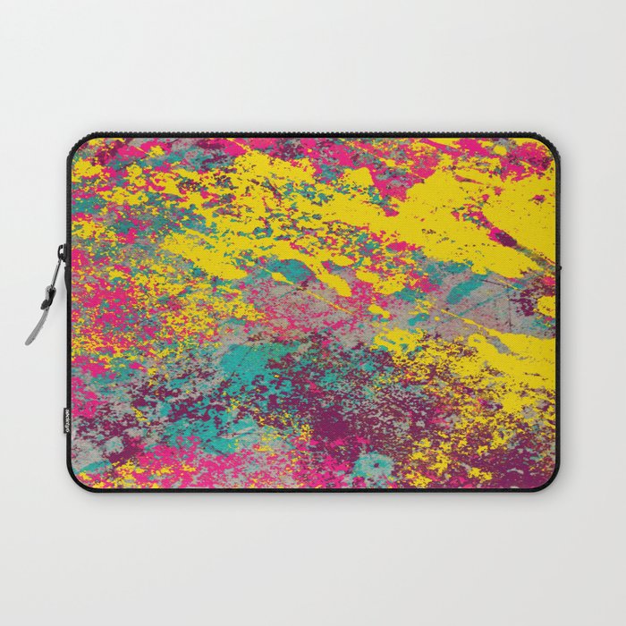 Abstract TexTure Uno - Pink, Purple, Blue And Yellow Laptop Sleeve
