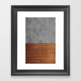 Concrete and Wood Luxury Framed Art Print