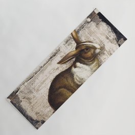 Vintage French Farm Sign Rabbit Yoga Mat