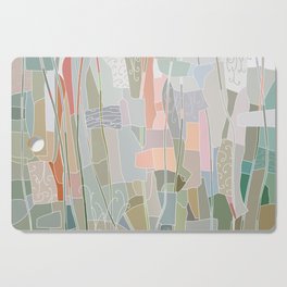 Abstract Pattern in Pastel Colors and Geometric Shapes with ornaments Cutting Board
