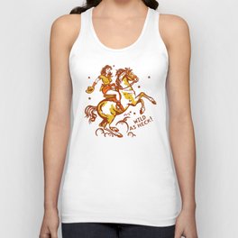 Funny Cowgirl On A Horse Unisex Tank Top