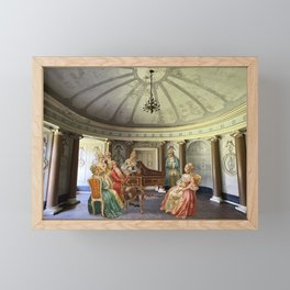 Mozart Playing Harpsichord Framed Mini Art Print