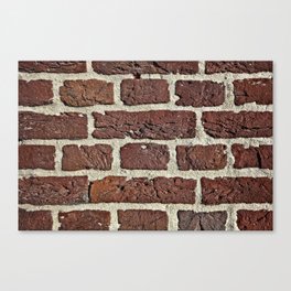 Brick wall gap between bricks are filled with sand and cement Canvas Print