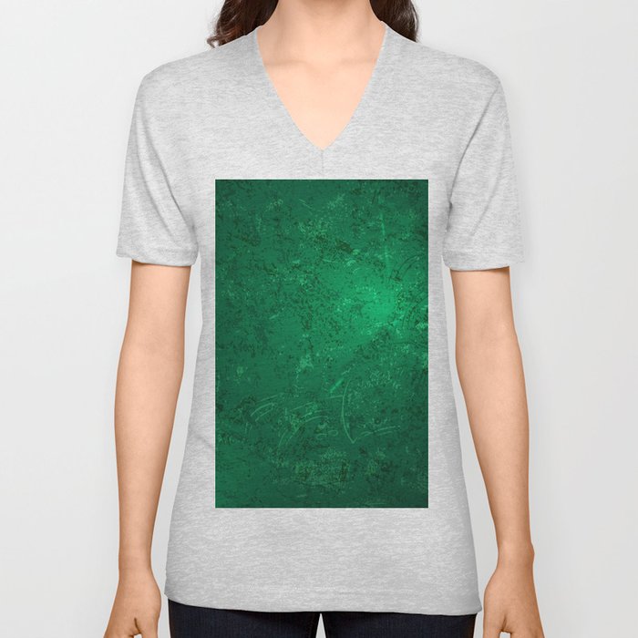 GREEN ECO GRUNGE. V Neck T Shirt