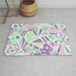 Colorful abstract geometric pattern Area & Throw Rug