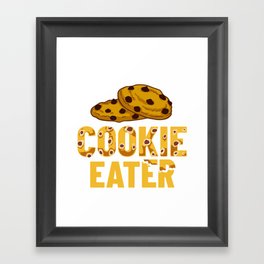 Chocolate Chip Cookie Recipe Dough Almond Framed Art Print