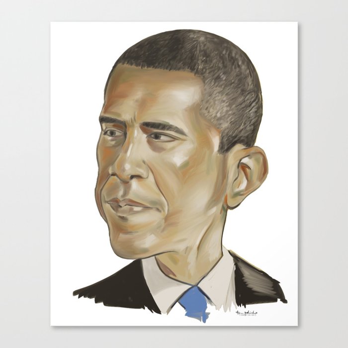 Barack Obama (US President) Canvas Print