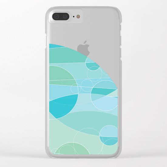 Abstract Ocean Waves Graphic Art Clear iPhone Case
