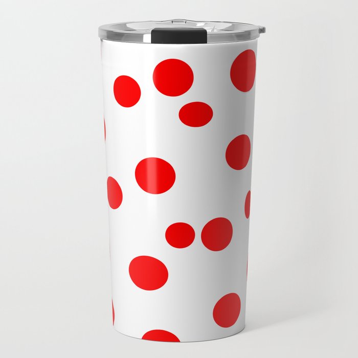 Kusama Inspired Red Dot Minimal Design Travel Mug