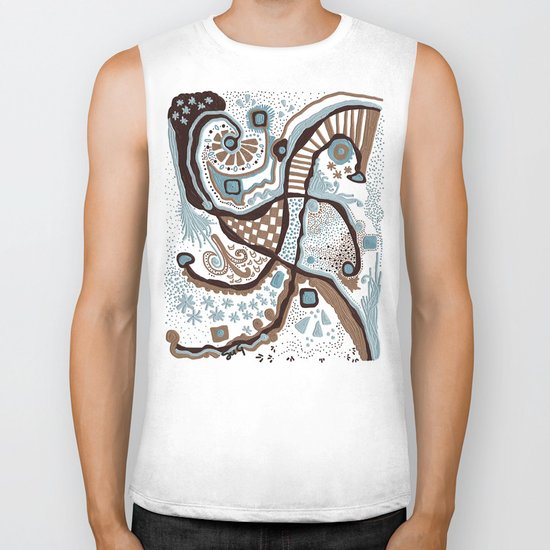 Crowded land Biker Tank