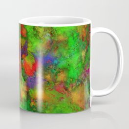 Jumping back Coffee Mug | Digital, Deepercolours, Softshapes, Glowingelements, Patchesofcolour, Contemporaryart, Greens, Merge, Painting, Strongpigment 